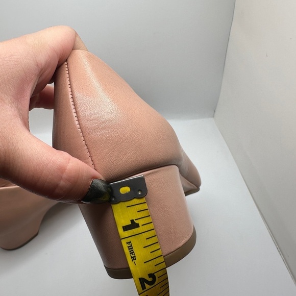 NEW Taryn Rose Rhea Babette Low Heel Pumps Colorblock Nude Pink & Black Sz 11B - Picture 10 of 11